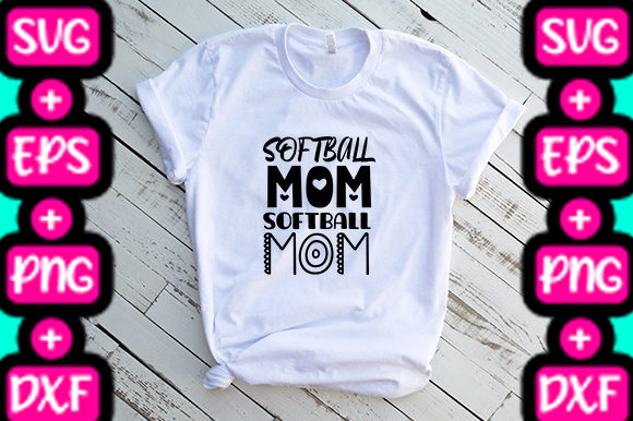 MOM SOFTBALL MOM PHRASE Graphics