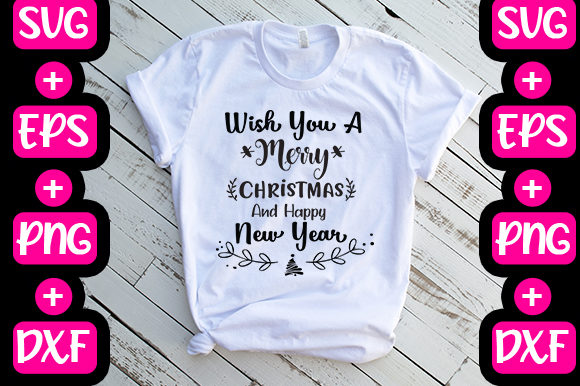 Wish You a Merry Christmas Graphics & T-Shirt Designs